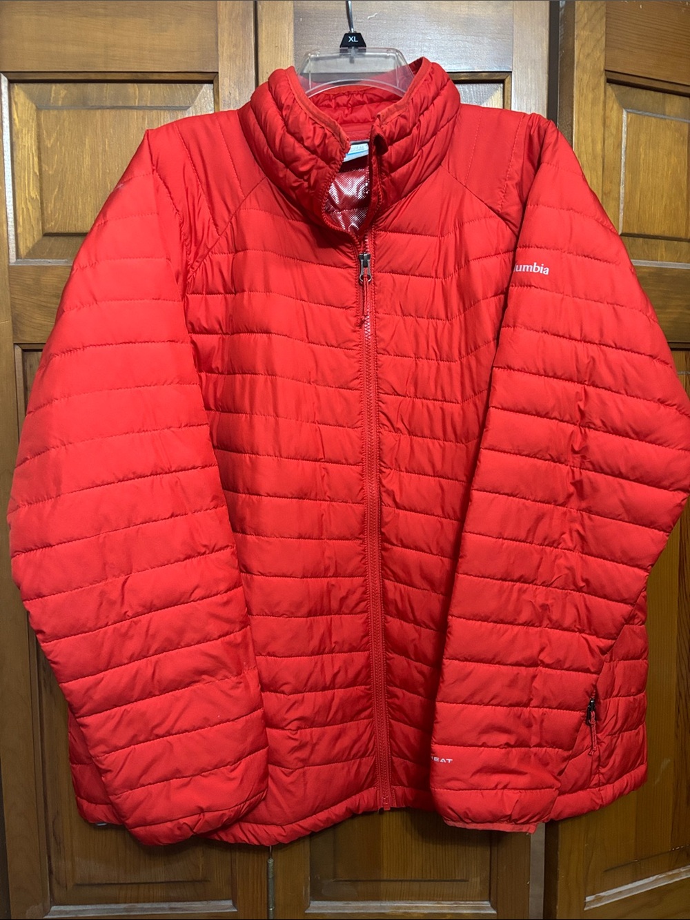 Columbia Reddish Orange Quilted Women's Puffer Jacket 2X